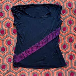 MAKE OFFER! TanJay Black Top with Purple Accent Dress Tee